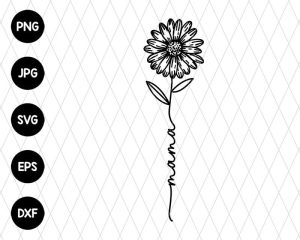 Mama Flower Mother's Day  Svg file