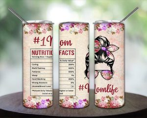Nutrition Mom Facts Tumbler PNG