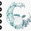 Turtle Wave Flower Svg file