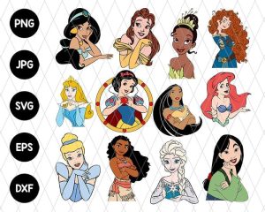 12 Princess Bundle Svg File