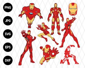 9 Pack Bundle Iron Man Svg File