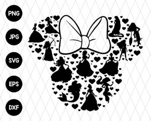 All Princesses Mouse Head  Svg File