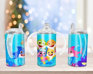 Baby Shark Sippy Cup Sublimation Design