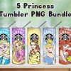 Bundle 5 Princess Starbucks Tumbler Png