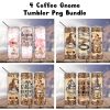 Bundle 4 Coffee Gnome Tumbler PNG