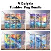 Bundle 4 Dolphin Tumbler PNG