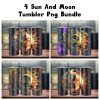 Bundle 4 Sun and Moon Boho Tumbler PNG
