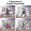 Bundle 4 Superheroes Tumbler PNG