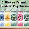 Bundle 5 Mickey And Friends Starbucks Tumbler Png