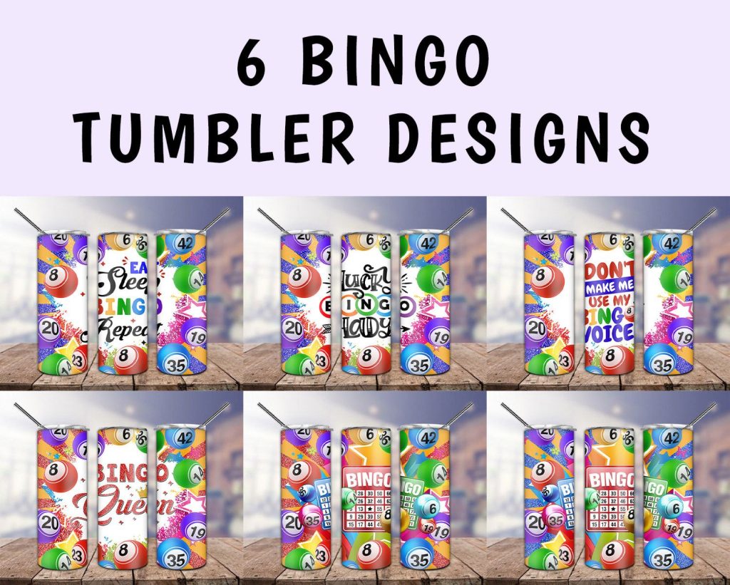Bundle 6 Bingo Tumbler Png