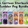 Bundle 6 Cartoon Characters Tumbler PNG