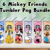 Bundle 6 Mickey And Friends Starbucks Tumbler Png