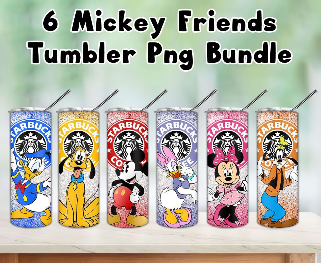 Bundle 6 Mickey And Friends Starbucks Tumbler Png Bundle 6 Mickey And Friends Starbucks Tumbler Png