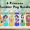 Bundle 6 Princesses Tumbler PNG