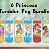 Bundle 6 Princesses Tumbler PNG