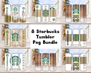Bundle 8 Starbucks Coffee Tumbler PNG