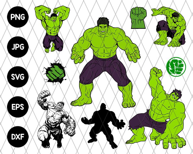 Bundle 9 Pack Hulk Svg file Bundle 9 Pack Hulk Svg file