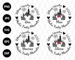Bundle Magical Kingdom Family Svg File