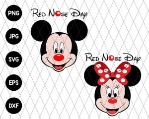 Bundle Red Nose Day Mickey Svg file