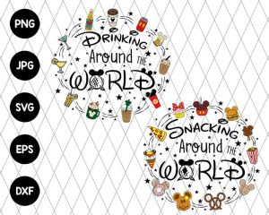Bundle Snacking and Drinking Around the World Svg file