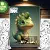 Cute Dinosaur Coloring Book for Kids - 10 Pages