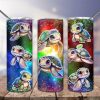 Cute Turtle Neon Tumbler PNG
