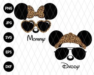 Daddy Mommy Mouse Svg file