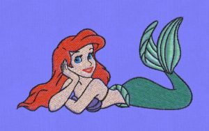 Embroidery Design Ariel Mermaid 02