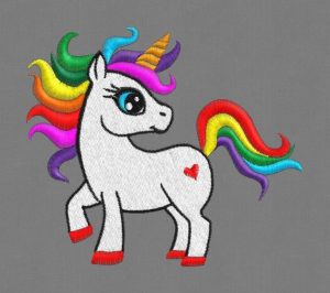 Embroidery Design Unicorn Pony 02