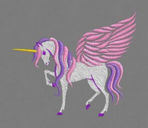 Embroidery design Unicorn Pony