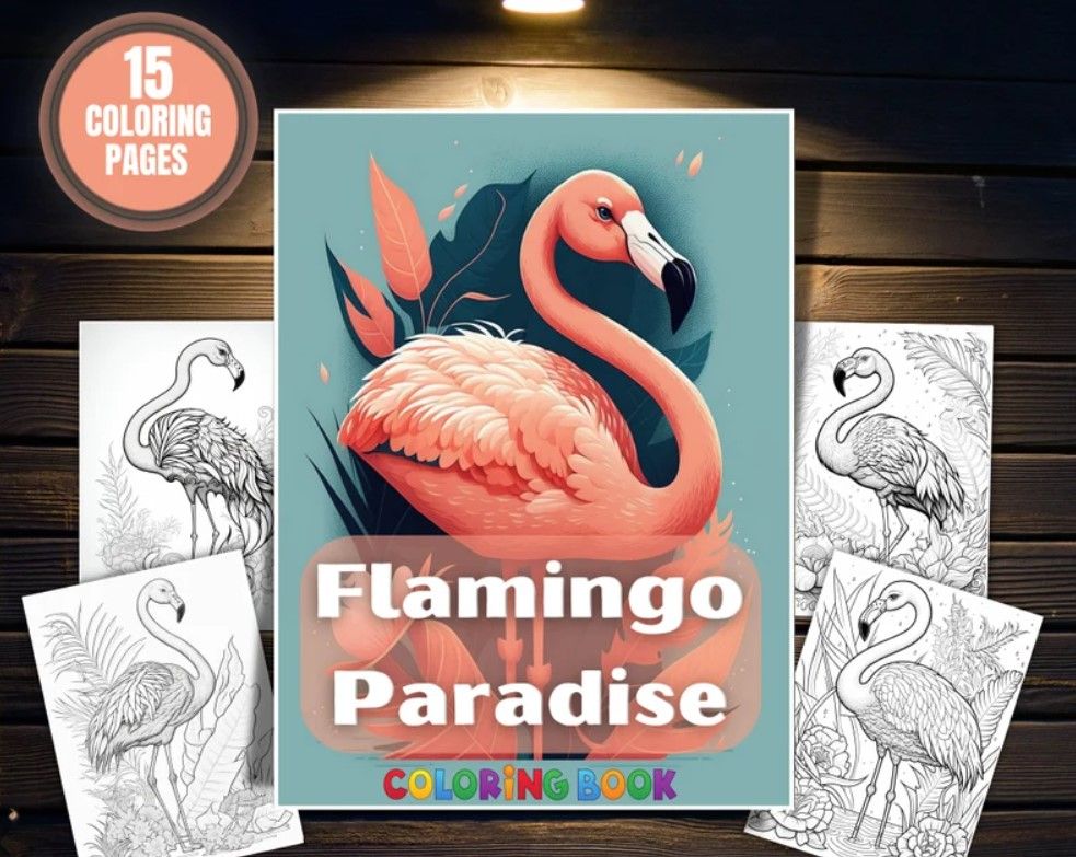 Flamingo Coloring Book with 15 Exotic Pages for Kids and Adults Flamingo Coloring Book with 15 Exotic Pages for Kids and Adults