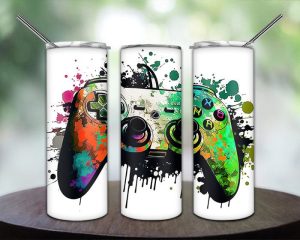 Game Controller Watercolor Tumbler Png