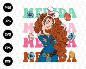 Happy Easter Princess Merida Svg file