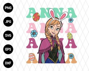 Happy Easter Princess Anna Svg file