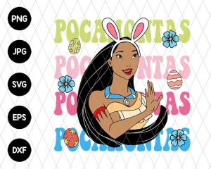 Happy Easter Princess Pocahontas Svg file