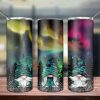 Northern Lights Gnomes Tumbler PNG