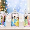 Princess Glitter Straight Sippy Cup Sublimation Design