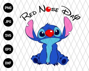 Red Nose Day Stitch Svg File