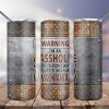 Rusty Metal I'm an Asshole Tumbler PNG