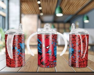 Spiderman Sippy Cup Sublimation Design