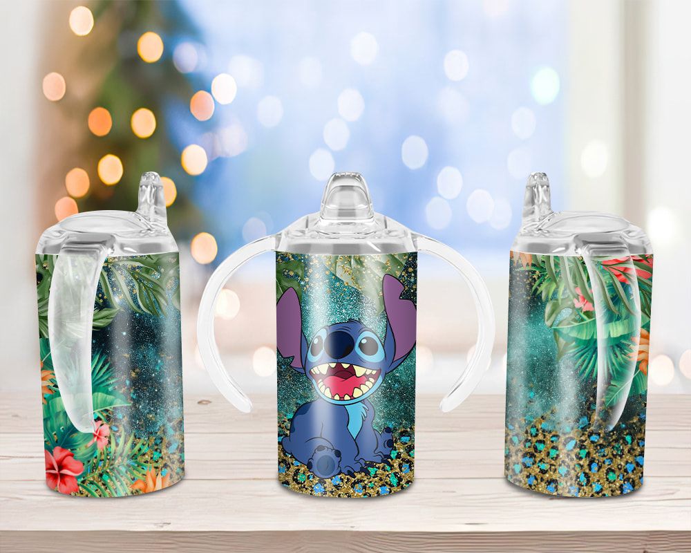 Stitch Galaxy Tropical Sippy Cup Sublimation Design Stitch Galaxy Tropical Sippy Cup Sublimation Design