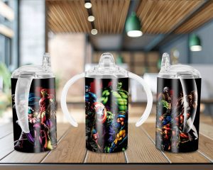 Superhero Sippy Cup Sublimation Design