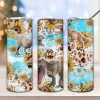 Trex Sunflower Leopard Western Tumbler Png