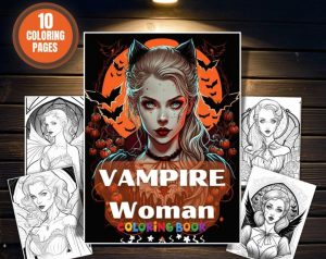 Vampire Woman Coloring Book