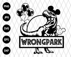 Wrong Park Rex With Balloon Svg File