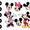 6 Pack Bundle Mickey And Minnie Svg File