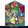Beauty and The Beast Stained Glass Png Files