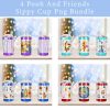 Bundle 4 Cartoon Pooh Sippy Cup Sublimation Design