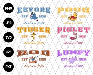 Bundle 6 Cartoon Characters Svg file