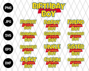Bundle Toy Story Birthday Boy Family Svg file